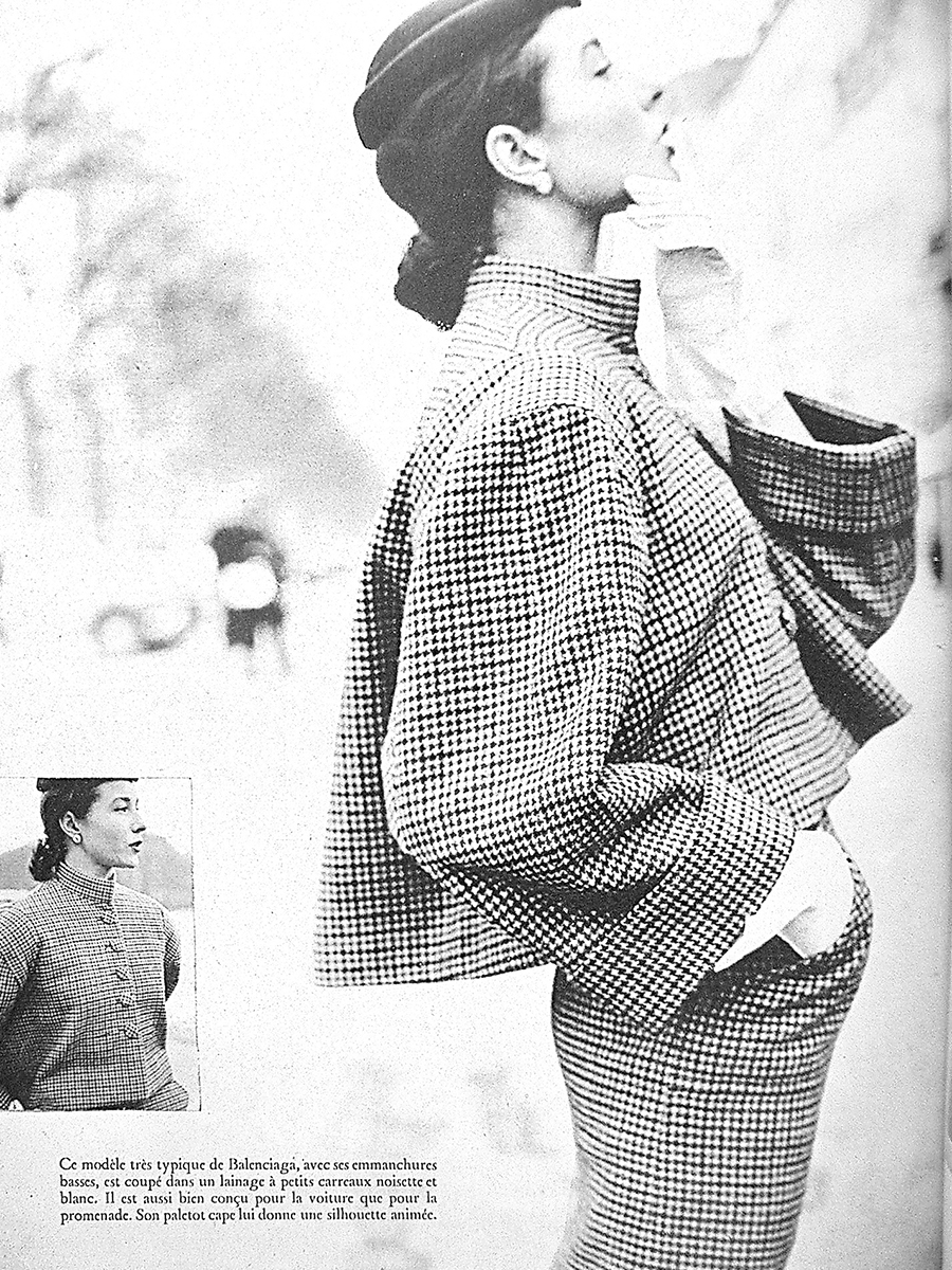 SPRING 1951 BALENCIAGA Magazine: ALBUN DU FIGARO 1951 March No.28<br>Photo: Russell<br>Model: Bettina
